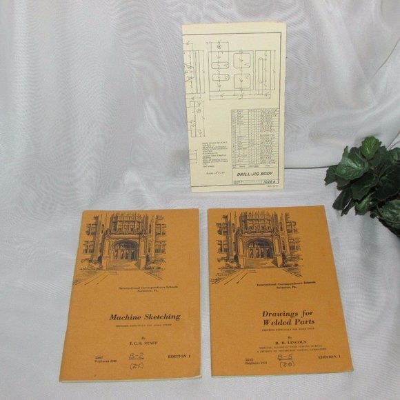 1940's Machine Sketching International Correspondence Schools Home Study Books - Picture 1 of 10